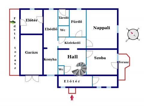 Eladó Ház 1173 Budapest 17. kerület XVII. Számozott utcákban, KÍVÁLÓ ÁLLAPOTÚ, 7 szobás,240m2-es Családi ház.