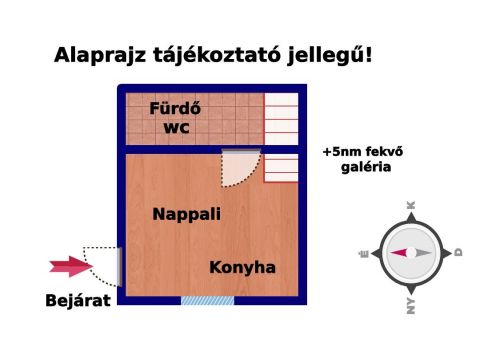 Eladó Lakás 1081 Budapest 8. kerület 8. kerület - Óbudai Egyetem szomszédságában - Felújított stúdió lakás