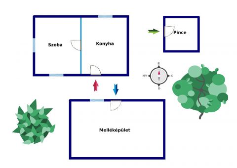 Eladó Ház 6000 Kecskemét Felújítandó épület 2852 m2-es telekkel
