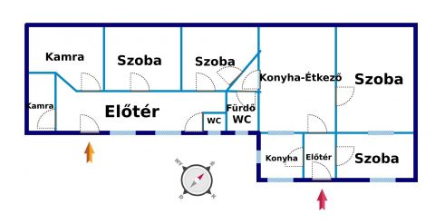 Eladó Ház 6100 Kiskunfélegyháza Fűtéskorszerűsített, kétgenerációs, saját belső udvarral