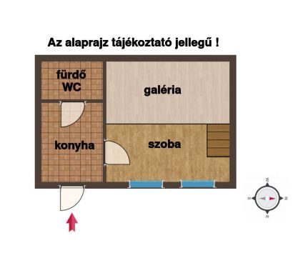 Eladó Lakás 1034 Budapest 3. kerület Tímár utcában - frissen felújítva galériás stúdió lakás