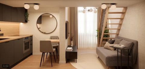 Eladó Lakás 1074 Budapest 7. kerület , Körúttól 5 perc sétára - MODERN galériás stúdió !