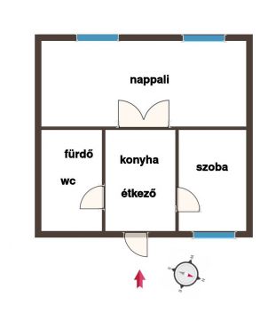 Eladó Lakás 6200 Kiskőrös Eladó Kecskeméten a belvárosban egy 48 nm, földszinti lakás!