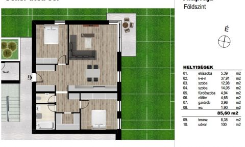 Eladó Lakás 4031 Debrecen Hatvan  kert