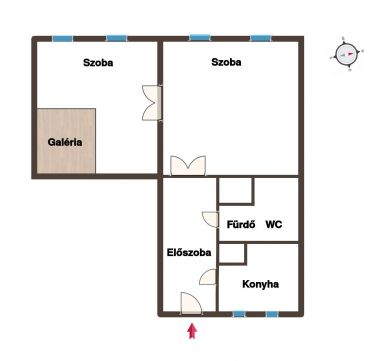 Eladó Lakás 1094 Budapest 9. kerület Ferenc tér közelében 2 szobás nagypolgári lakás 