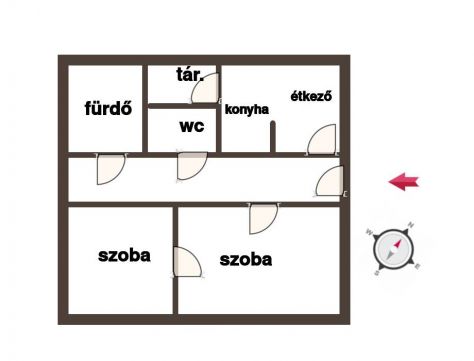 Eladó Lakás 6000 Kecskemét Eladó Kecskemét belvárosában a Füzes u.egy földszinti lakás!