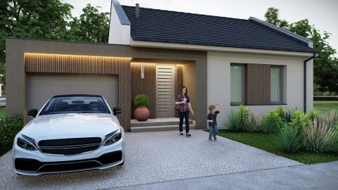 Eladó Ház 6000 Kecskemét , Új építésű nappali + 4 szobás családi ház, önálló telken