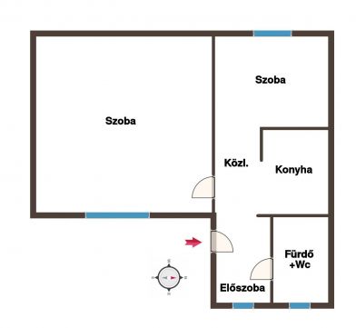 Eladó Ház 7400 Kaposvár Cserimajor - 2 szobás sorházi lakás saját kerttel