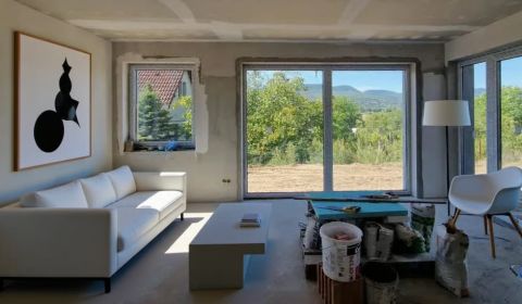 Eladó Ház 2017 Pócsmegyer , Panorámás egyszintes új épitésű családi ház- nappali+ 4 háló