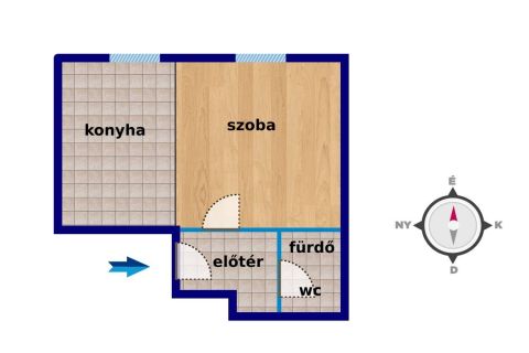 Kiadó Lakás 6000 Kecskemét Bocskai utcai kiadó iroda/lakás