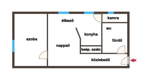 Eladó Lakás 2120 Dunakeszi FELÚJÍTOTT 1 emeleti 53nm lakás, tárolóval