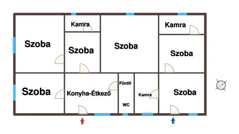 Eladó Ház 6100 Kiskunfélegyháza Belülről igényesen felújított, fűtéskorszerűsített