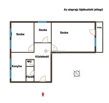 Eladó Lakás 6000 Kecskemét , BELVÁROSI ELSŐ EMELETI, ERKÉLYES 3 SZOBÁS AZONNAL KÖLTÖZHETŐ