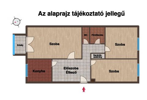 Eladó Lakás 1173 Budapest 17. kerület Búrozott, tágas, 3 szobás