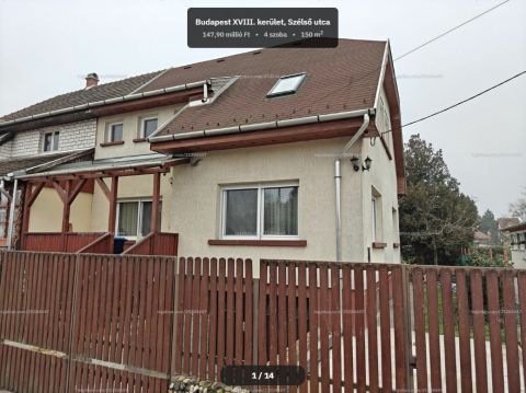 Eladó Ház 1188 Budapest 18. kerület 