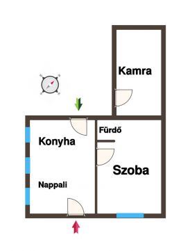 Eladó Ház 6100 Kiskunfélegyháza Zártkerti tégla épület szoba, konyha, fürdővel