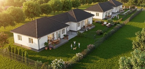 Eladó Ház 2200 Monor , Garázskapcsolatos ikerház, ajándék konyhabútorral, 4.lakás!