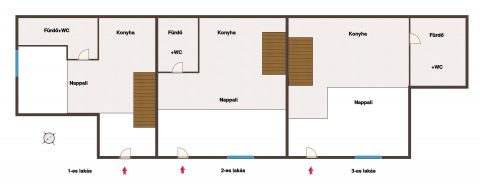 Eladó Lakás 1078 Budapest 7. kerület István utcában, 3 külön bejáratú új lakás